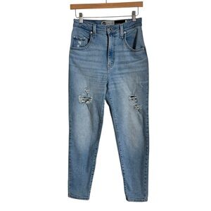 Levis Silver Tab Distressed High Waist Straight‎ Leg Mom Jeans Womens Size 26